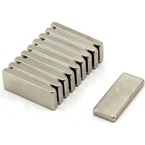 N42 Magneta Neodimio Per Arti, Mestieri, Produzione Di Modelli, Fai -Da -Te, Hobby, Ufficio E Casa - 25mm x 10mm x 3mm Di Spessore - 4,3kg Di Tiro - Pacco Di 10