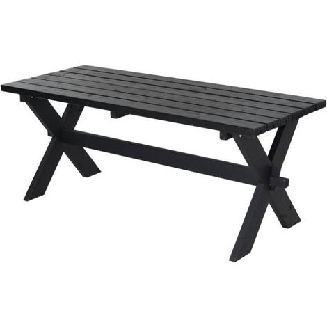 Plus Tisch Nostalgie 177x75x72cm schwarz rechteckig Gartentische (1/3)
