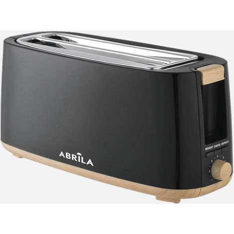 Tostador pan eume 1400w negro/haya 7niveles tostado,descongelacion,  apag.automatico,2ranuras,recogemigas 17x38x14,5cm