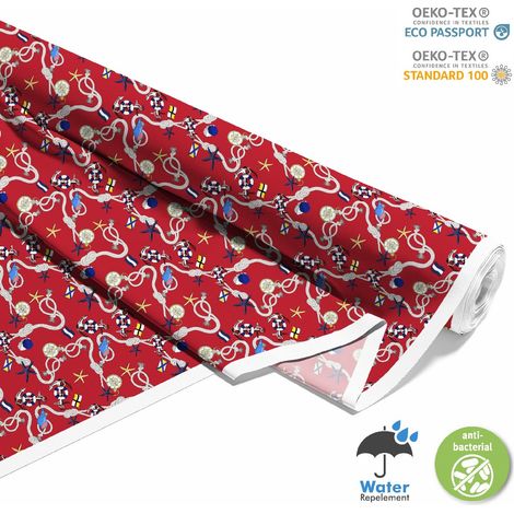 TESSUTI DECORATIVI PER ESTERNI OXFORD - Motivo ancore e salvagenti I DX354 (1/5)