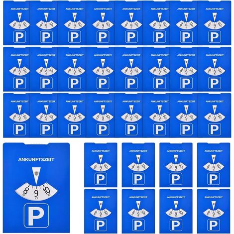 30pcs Car Parking Disc 11x15cm Blue Cardboard Parking Disc for Car Parking Disc for KFZ Auto Parking Disc (1/5)