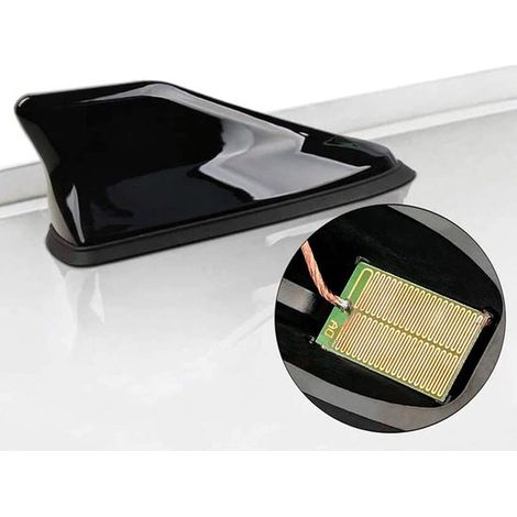 Copertura per antenna a forma di pinna di squalo, copertura per antenna da tetto, decorazione per auto, montaggio universale, 9,5 x 7,9 x 17 cm, bianca (1/5)
