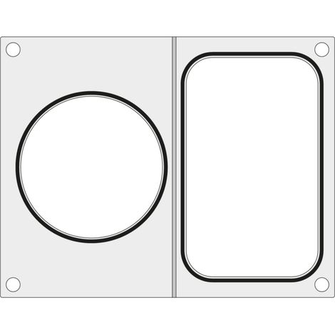 Matrice per macchina sigillatrice Hendi per una vaschetta 178x113 mm senza divisione + un contenitore di diametro 115 mm - Hendi 805657