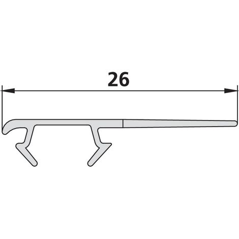Kermi Anschlagprofil senkrecht x1, 9246, 2000mm bis Serienhöhe 2000mm, 6000348