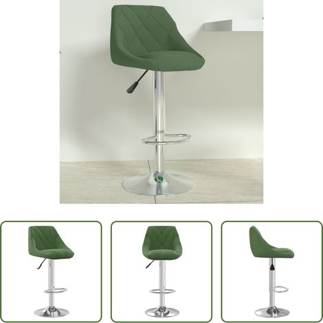 Tabouret de bar - Tabouret de bar Vert foncé Velours (1/5)