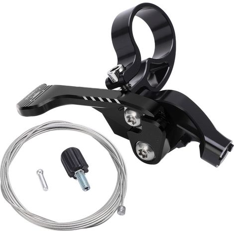 Tige de selle télescopique noire MEROCA pour vélo, commande par câble, réglage de hauteur, compatible pipeline, switch universel (1/5)
