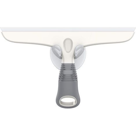 CSPARCV 1 pezzo Tergivetro in silicone con ventosa, tergivetro multiuso per vetro, parabrezza auto, finestre, porte doccia, bagno, tergivetro universale, bianco e grigio (1/5)