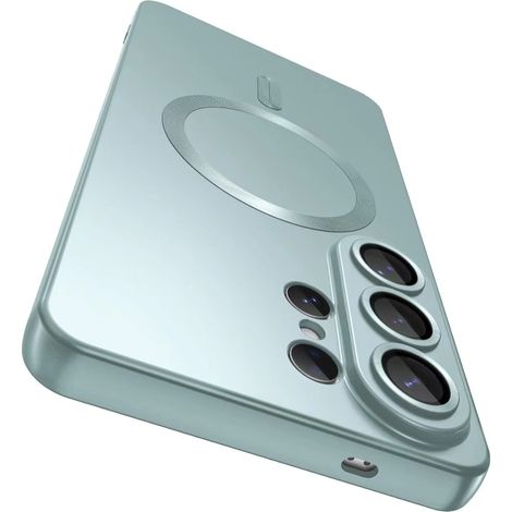 (Galaxy S22 5G Bleu clair) Coque de protection magnétique ultra-fine en TPU souple compatible avec Samsung MagSafe (1/3)