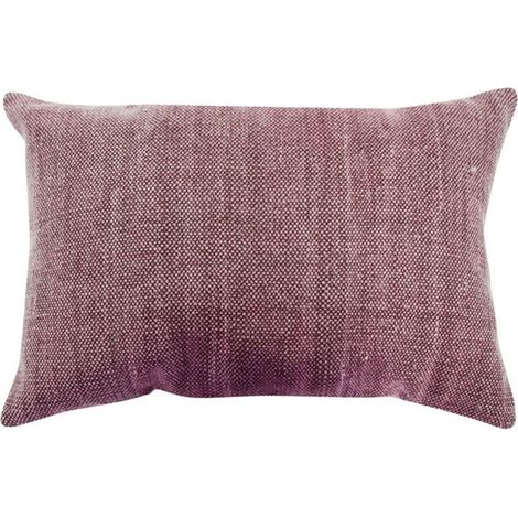 VINTAGE USED - Coussin effet délavé burgundy 60x40 (1/5)