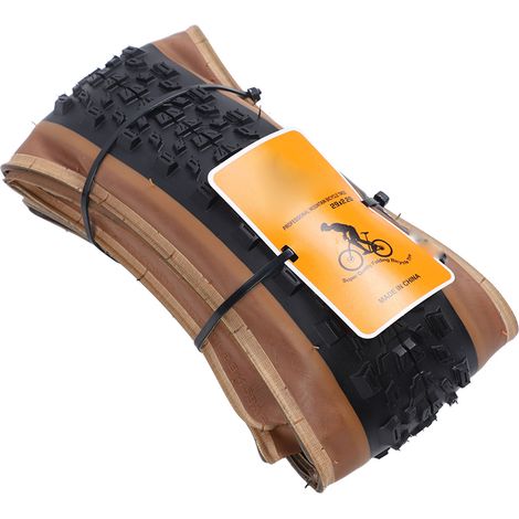 Pneu de VTT pliable 29x2,20, pneu de rechange pliable pour vélo, protection anti-crevaison et anti-éclatement, noir et jaune (1/5)
