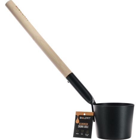 Cuchara de sauna de aluminio Bilovit negra (1/5)