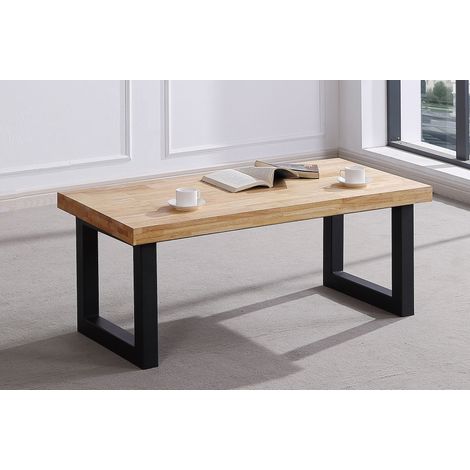 Table centrale élévatrice Nordic Oak Loft / Noir. (1/3)