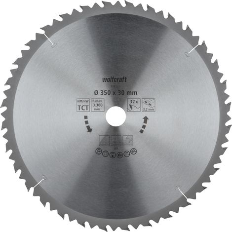 wolfcraft - Lama per seghe circolari da banco - 32 denti e diametro 350 mm - cod. 6593000 (1/5)