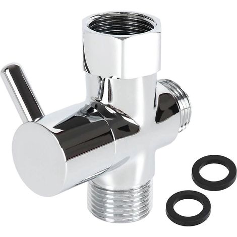 Adaptateur en laiton pour bidet, vanne en T à 3 voies avec robinet d'arrêt, raccord en T pour pulvérisateur de bidet de toilette, adaptateur en T pour couches A (1/5)