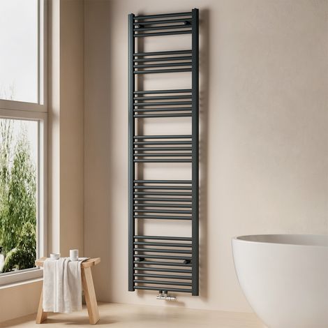 EMKE Badheizkörper Handtuchtrockner Handtuchwärmer 50x180cm 780 Watt Anthrazit Bad-Heizkörper Mittelanschluss (1/5)
