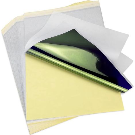 Quarante Feuilles Pochoir Tatouage A4 Thermique Bleu Imprimante (1/5)
