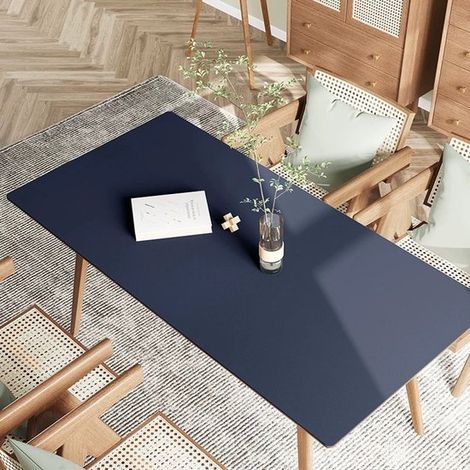 Protector de mesa de cuero de 1,8 mm de grosor – 40x60 cm, protector de mesa resistente para mesas de comedor – azul (1/5)