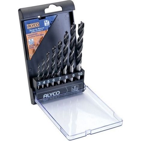 1601 JEU 8 MÈCHES SPIRALES AVEC BOÎTIER PLASTIQUE