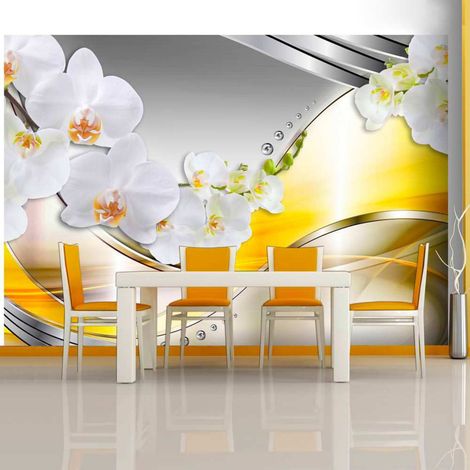 Papier peint voyage jaune - 400 x 280 cm (1/4)