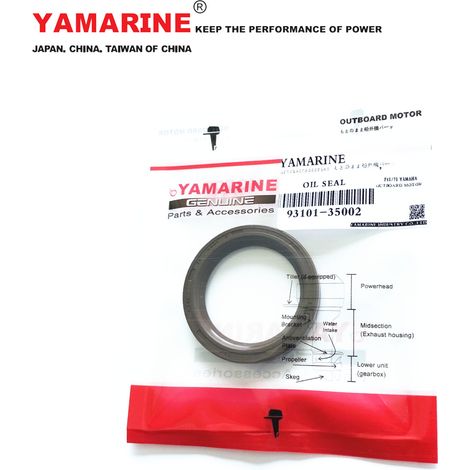 Joint d'huile de vilebrequin pour moteur hors-bord Yamaha 4 temps 50/60/70 ch YAMAHA 93101-35002 (1/5)