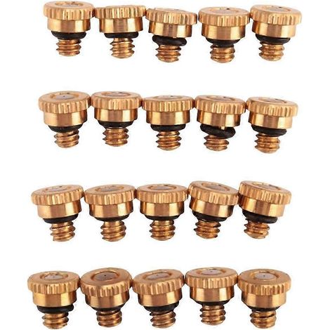 20Pcs 0.3mm Misting Nozzles Brass Water Spray for Cooling System (1/5)