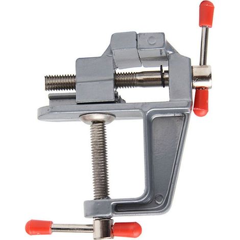 Tornillo de banco pequeño con abrazadera para mini mesa de trabajo metálica, herramienta para carpintería, grosor de sujeción de 35 mm. (1/5)