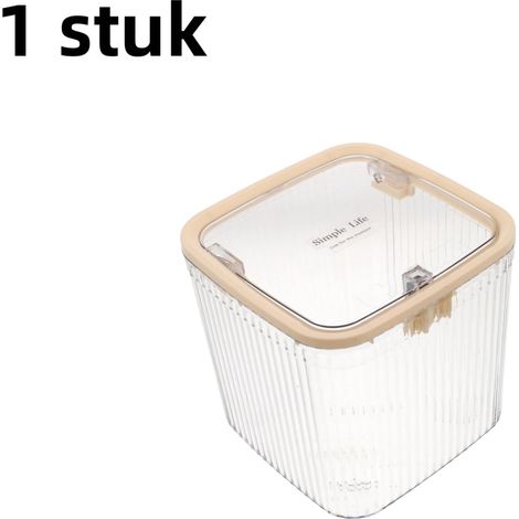 Mini poubelle de bureau transparente à pression pour rangement des cosmétiques multifonctionnelle grande taille blanche (1/5)