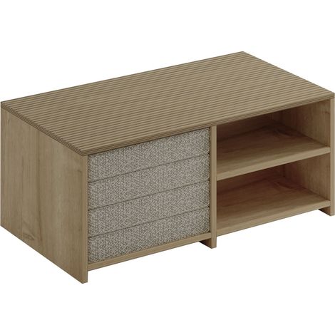 Couchtisch aus Holz "Gord" - 90 x 45 x 44 cm - Beige