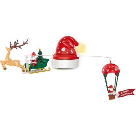 Puntale per albero di Natale con luci Led, suono e movimento per decorazioni natalizie (1/4)