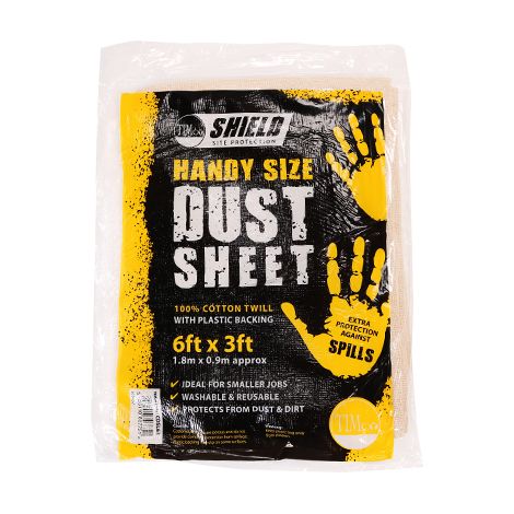 TIMCO Laminated Cotton Twill Dust Sheet - 6ft x 3ft