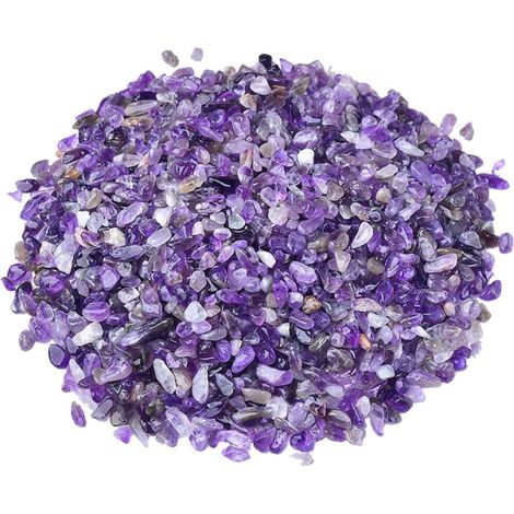1kg Éclats de pierre, quartz naturel concassé violet, pierres non percées irrégulières, décoration aquarium pot de fleurs (1/5)