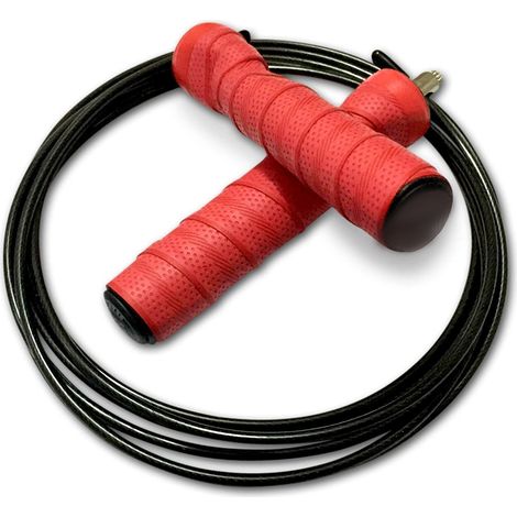 Corde à Sauter - Câble Acier PVC - Manches À Roulements à Billes - Réglable Sans Outil - Pour Entraînement Boxe WOD Perte De Poids - 1 Pièce (1/5)