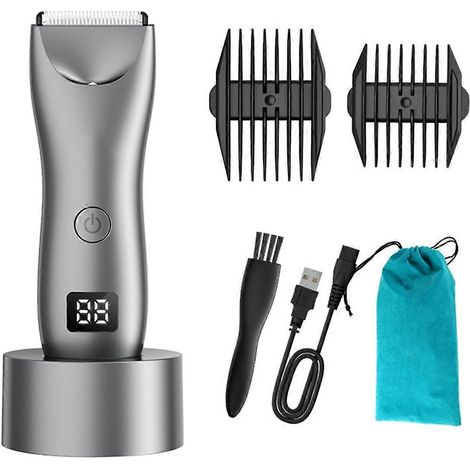 Tondeuse à barbe pour homme, rasoir pour barbe, tondeuse pour aisselles et torse, tondeuse professionnelle avec écran LED. (1/5)