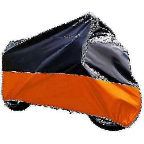 Motorradabdeckung in XXL-Größe mit Reflektorstreifen – 180D wasserdichte Schutzhülle für Harley-Davidson, Honda und Suzuki Motorräder1 (1/4)