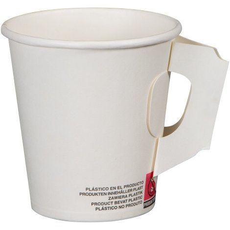 Gobelet en carton avec poignée White- 20 cl - Lot de 100 - Maxiburo (1/2)