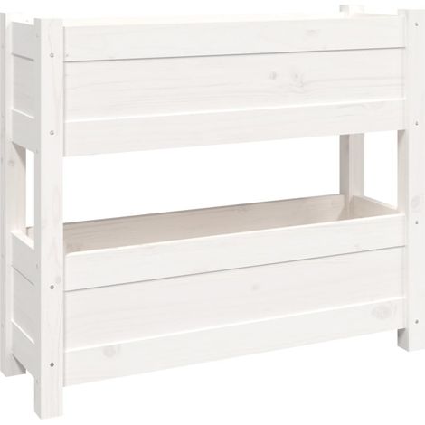 Maison Exclusive - Fioriera Bianca 77x25x66 cm in Legno Massello di Pino