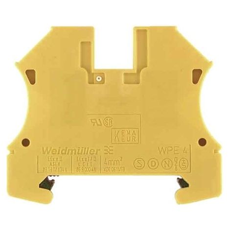 Conector de riel protector 4mm2 amarillo-verde WPE 4 1010100000