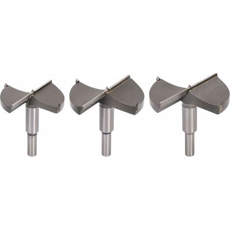 royaluxe -Mèches Bois, 3Pcs (65/70/80MM) Fraise Bois Carbure, L'installation de Portes Sphériques Bois, Tiroirs, Vous aide rapidement pour faire des trous propres à fond plat dans le bois (1/5)