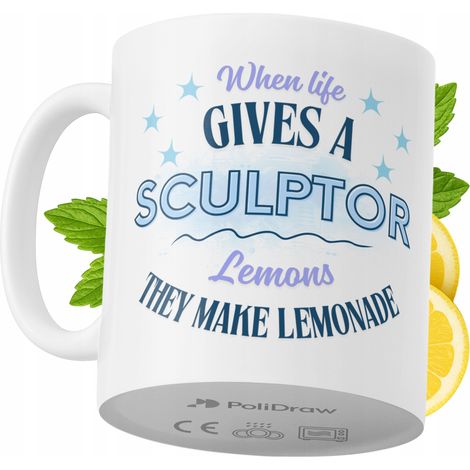 Taza de café/té divertida con diseño de texto humorístico para escultores. Taza ideal para cumpleaños, santos y días festivos. Taza premium para ocasiones especiales en casa, la oficina o el trabajo.  (1/5)