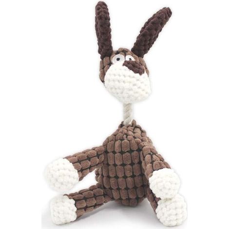 Jouets en peluche Squeaky pour chiens, marron