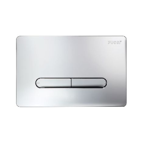 Placca di Comando Eco Tratto Doppio Tasto Satinata Pucci