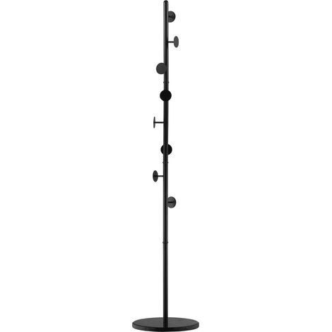 Appendiabiti da Terra 35x35x170 cm in Acciaio Base in Marmo Nero (1/5)
