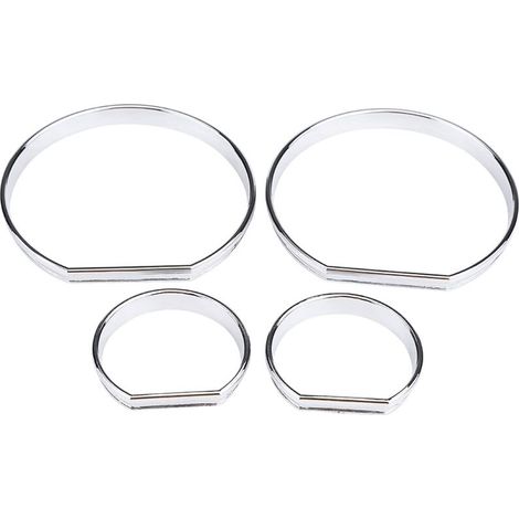 Keenso 4-teiliger Auto-Armaturenbrett-Tachometer-Zierrahmen, Zierringe für Instrumentenrahmen