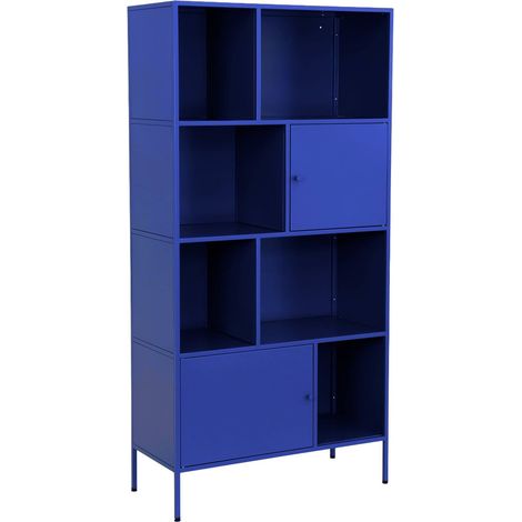 sweeek - Sideboard, industrielles Aufbewahrungsmöbel aus Stahl mit 8 Stauräumen