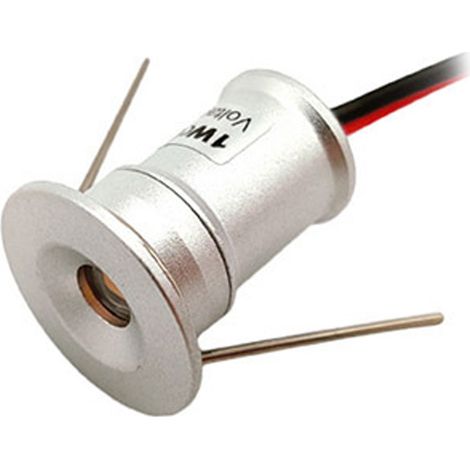 1 Spot encastré 12V,LED 1W,angle 30-120°,noir blanc argent,meuble cave à vin bijou (1/5)