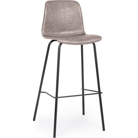 Sgabello bar vintage ecopelle beige Kyra cm 39 x 44 x 103,5 (1/5)