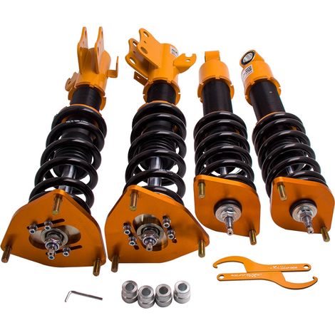 24 Dämpfungsstufen Gewindefahrwerk Für Subaru Forester 3. Generation 2009-2013Gewindefahrwerk Dmpfung Einstellbar Für Subaru Forester 2.0 Bi-Fuel AWD 09-13 (1/4)