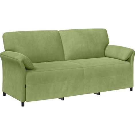 Divano 3-Persone Verde chiaro 198 x 83 x 95 cm Velluto vidaXL (1/5)