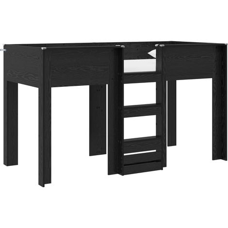 Maison Exclusive - Letto a Castello per Bambini Rovere Nero 75 x 190 cm