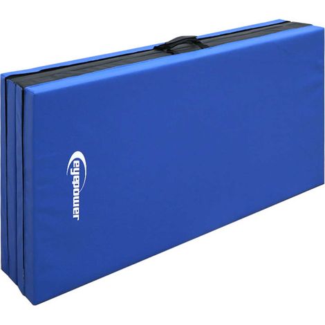 Colchoneta para volteretas RG20 220x110x5cm espesa plegable Azul-Negro (1/5)
